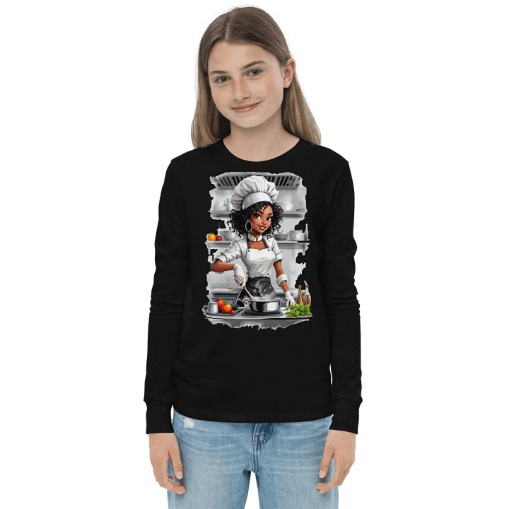 Curly Chef Youth Long Sleeve Tee product image (1)