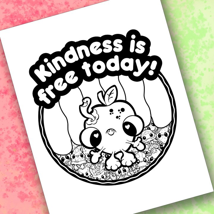Kindness Is Free Today - Coloring Page product image (1)