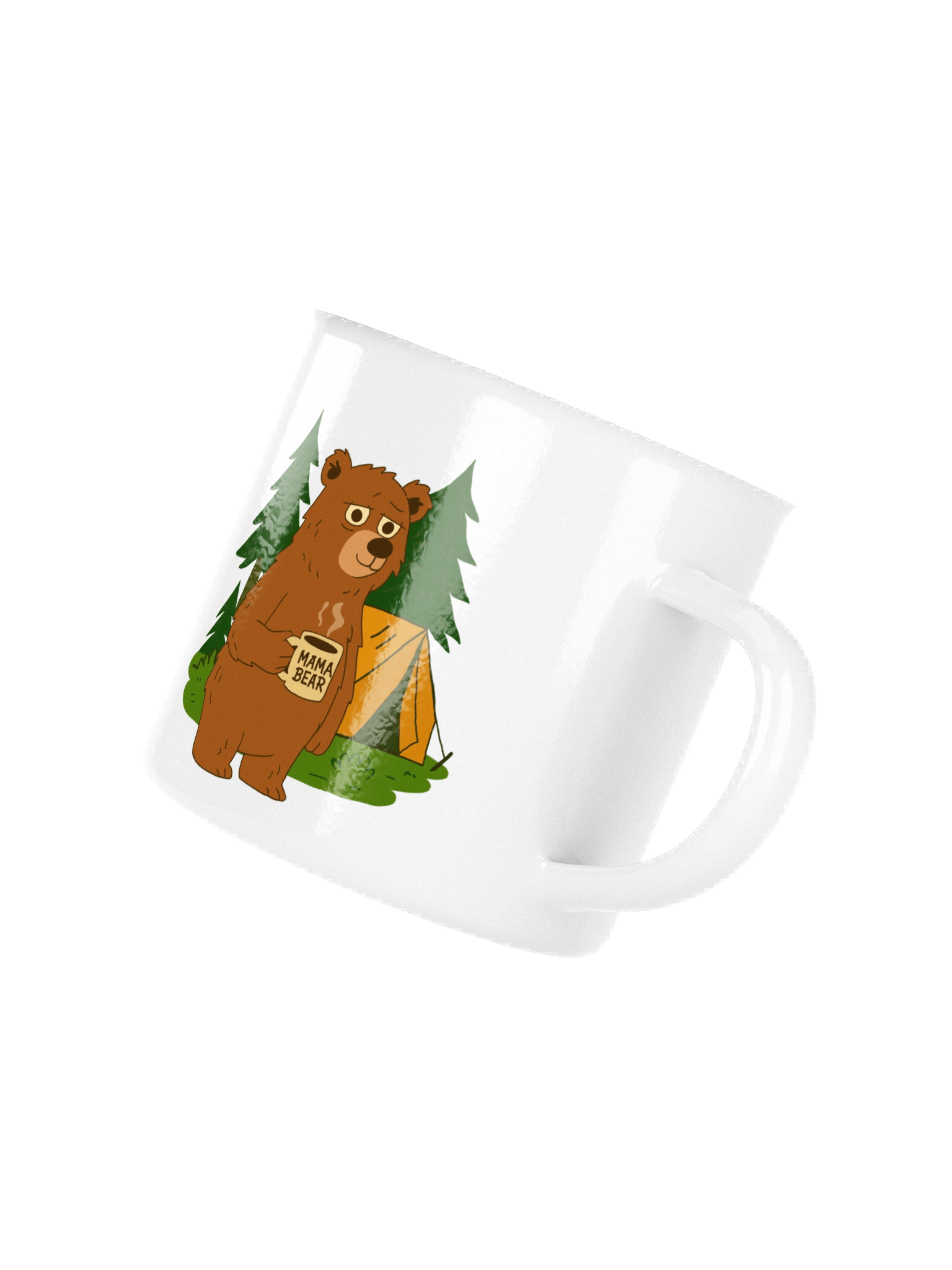Bearly Holding It Together – Tired Mama Bear Camp Enamel Mug product image (3)