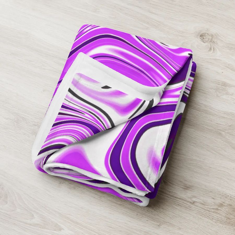 Throw Blanket - Purple Digital Fluid Art product image (8)