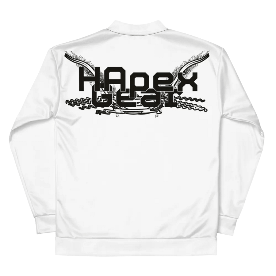 Black HApex Gear White Logo - White - Bomber Jacket product image (8)