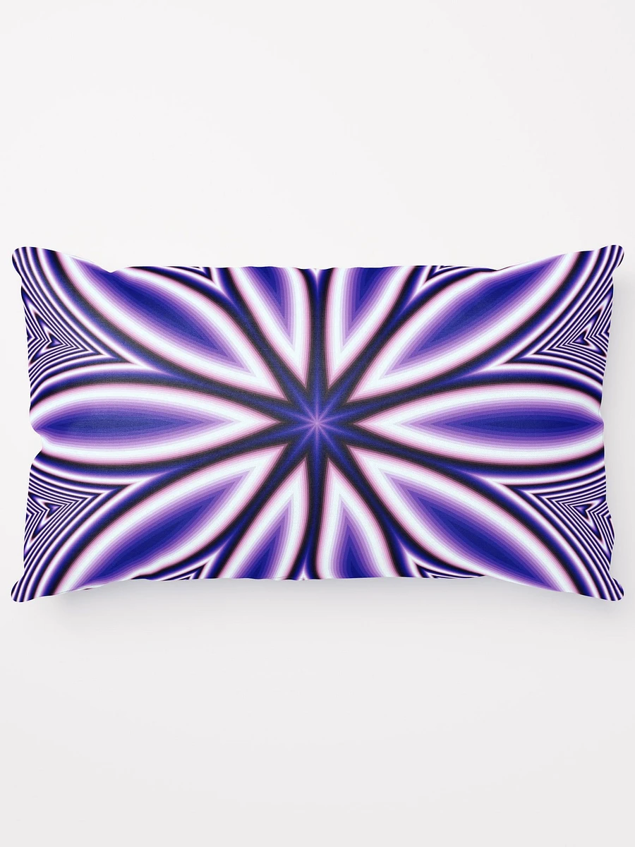 Blue Fractal Flower Kaleidoscope Throw Pillow product image (13)