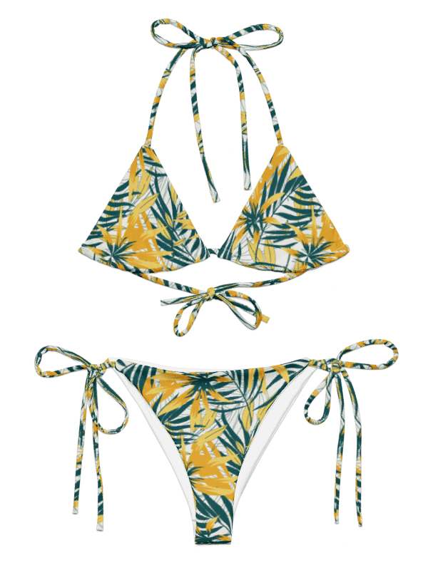 Tropical Summer | Recycled Padded String Bikini Top product image (8)