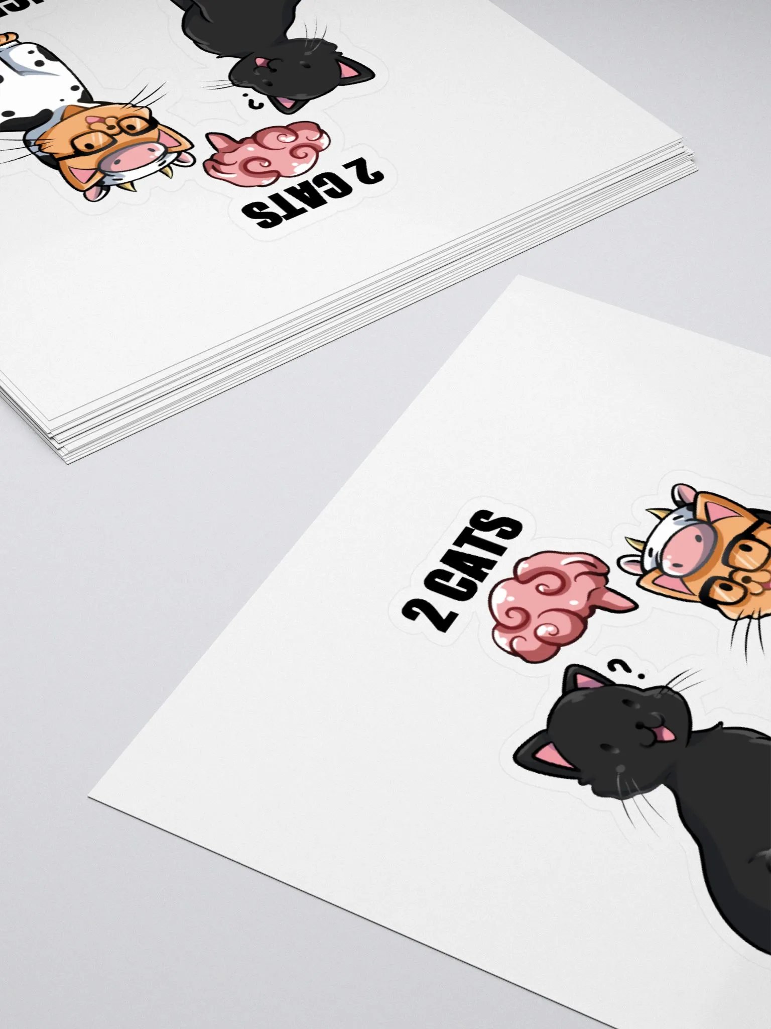 2 Cats 1 Braincell Sticker product image (4)