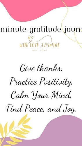 Transform your day, one grateful moment at a time! ⏰✨ Dive into our 5-minute gratitude journal and discover the power of posi...