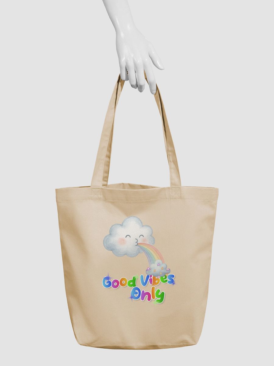 Good Vibes Only Rainbow Cloud Tote Bag product image (5)