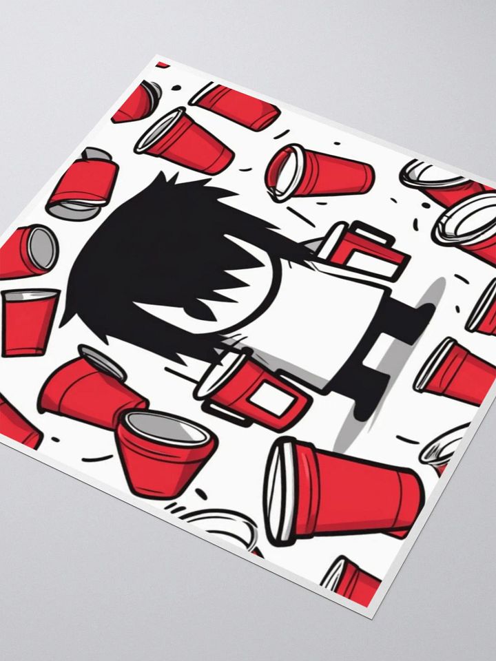 Party Cup Cartoon Kiss Cut Stickers product image (1)