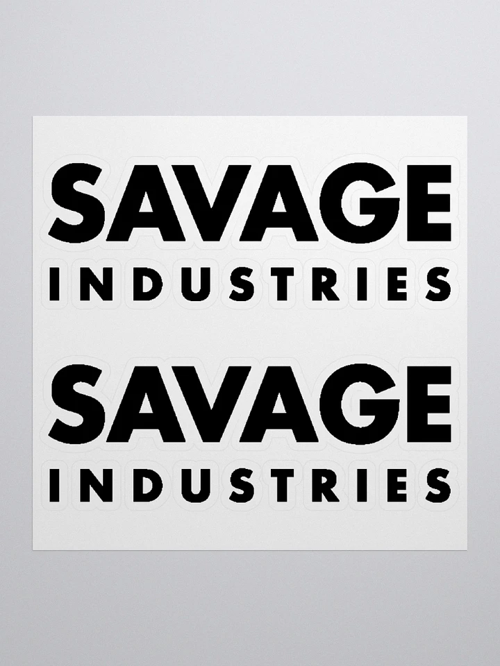 Savage Industries - Black Logo (Die-Cut Sticker) product image (1)