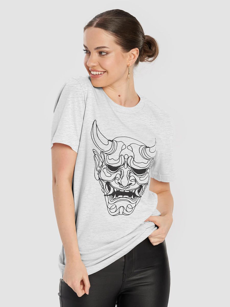 Japanese Oni Mask Line Art Design T-shirt product image (82)