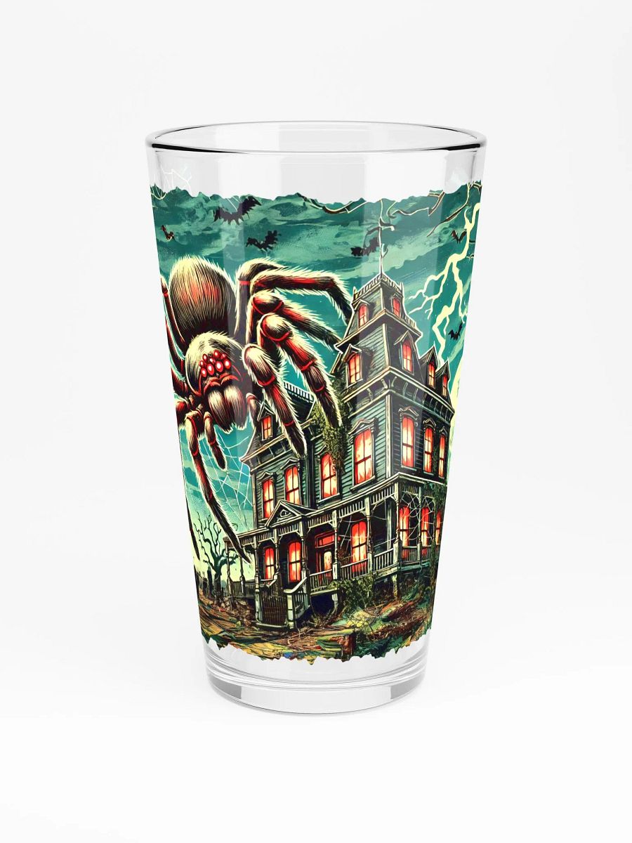 Giant Spider on Haunted House 16 oz Glass product image (3)