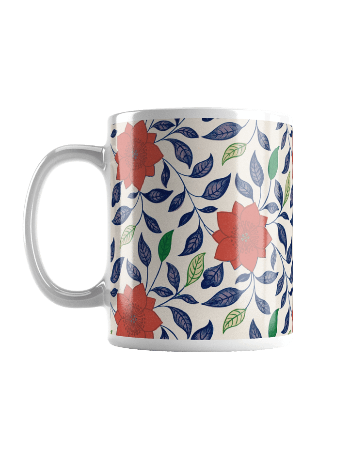 Flower Pattern. 11oz Ceramic White Mug product image (1)