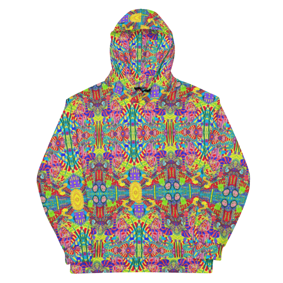 Abstract Doodle Creatures Unisex All Over Print Hoodie product image (11)