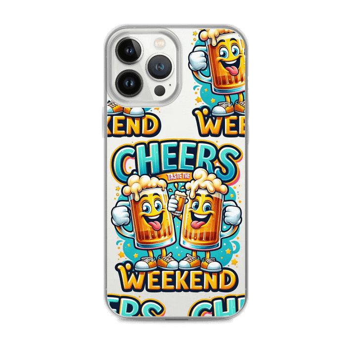 Cheers Taste the Weekend Phone Case – Beer Glass Design – Fun and Protective Phone Cover product image (1)