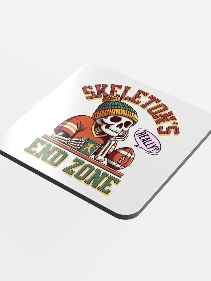 Skeletons End Zone Football Chill Cork Coaster product image (1)