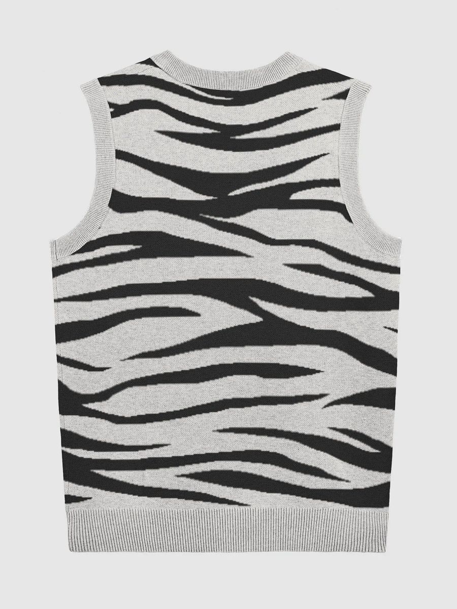Zebra Chic Knitted V-Neck Vest product image (10)