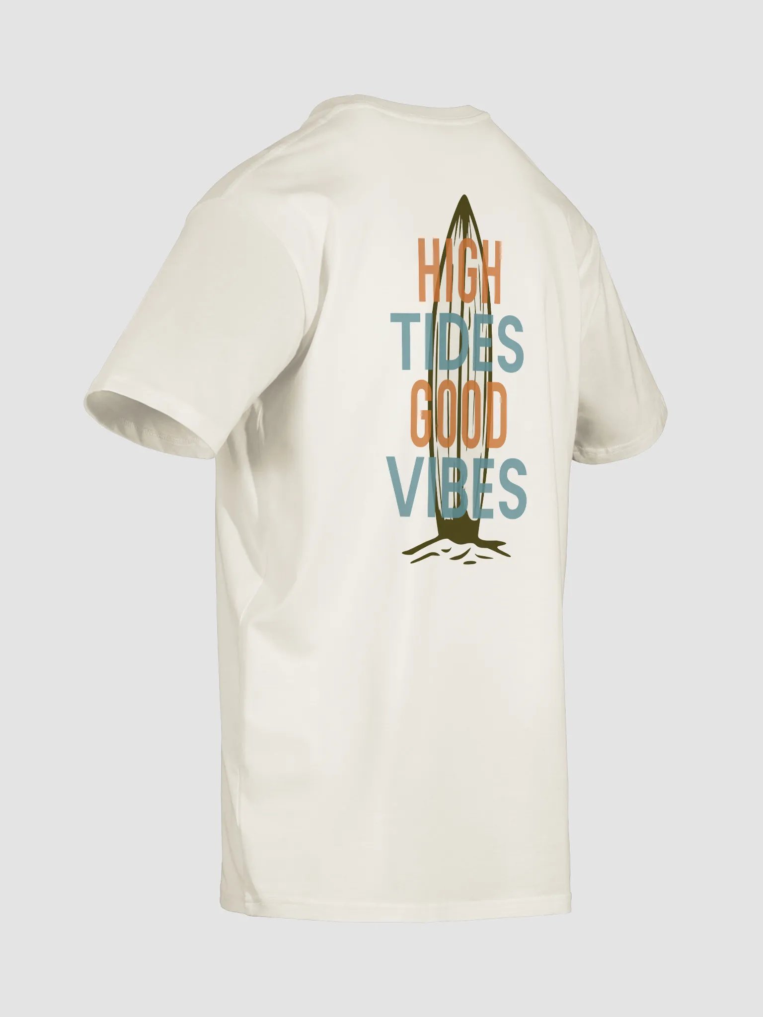 High Tides Good Vibes Surfboard T-Shirt product image (8)