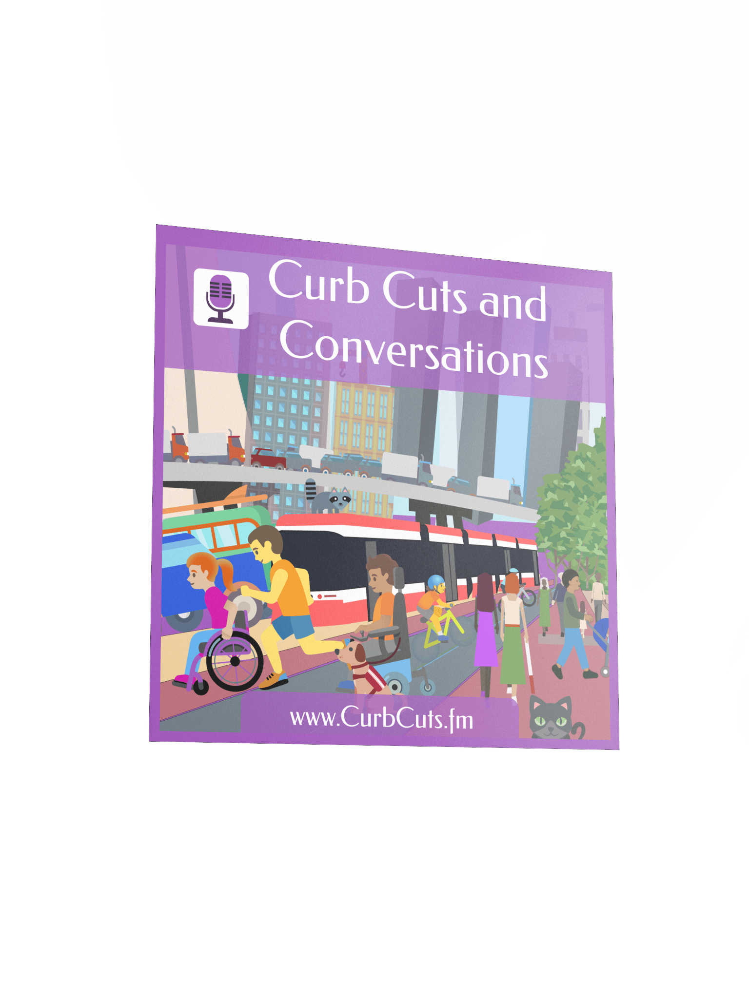 Curb Cuts and Conversations (Queen's Quay, Toronto Design): Square Posters product image (7)