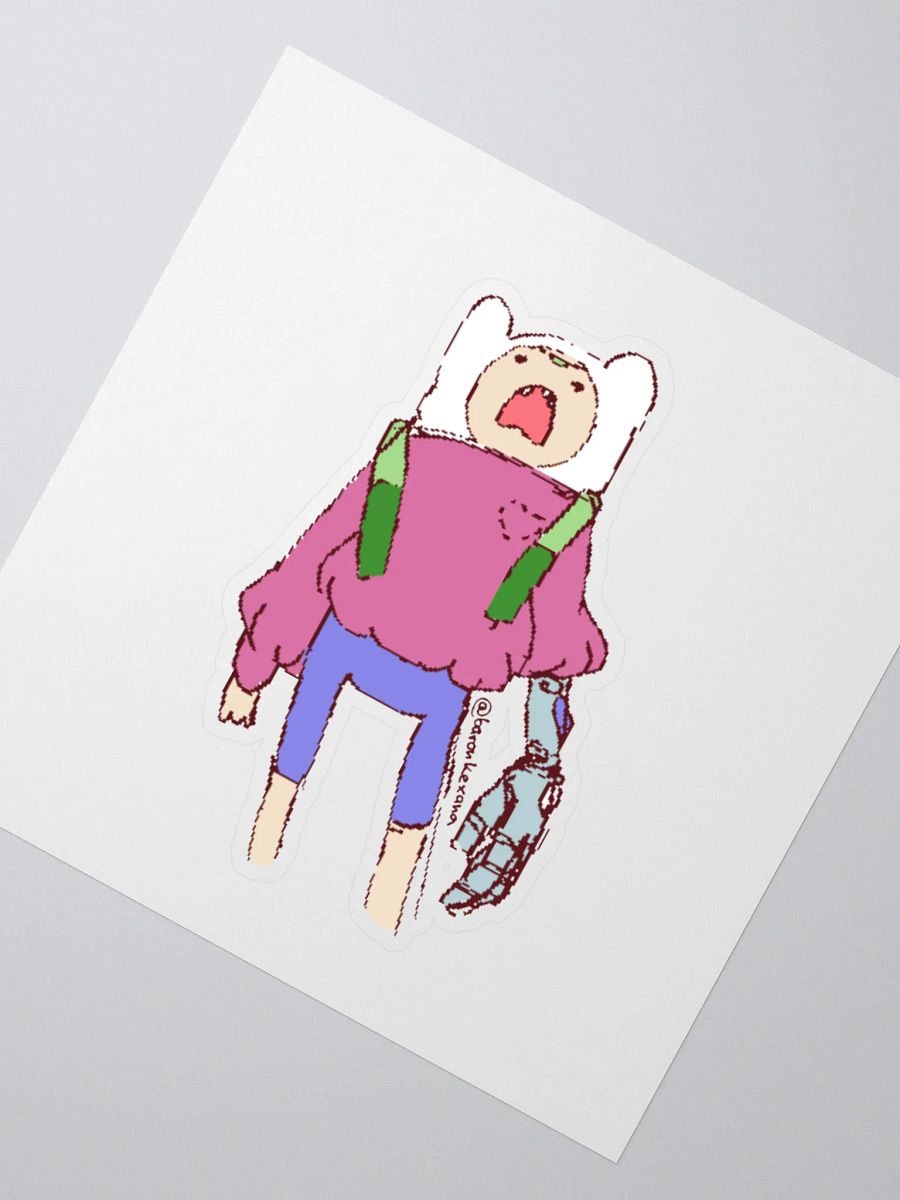 Adventure Time Finn the Human Pink Sweater Gauntlet of the Hero Sticker product image (4)