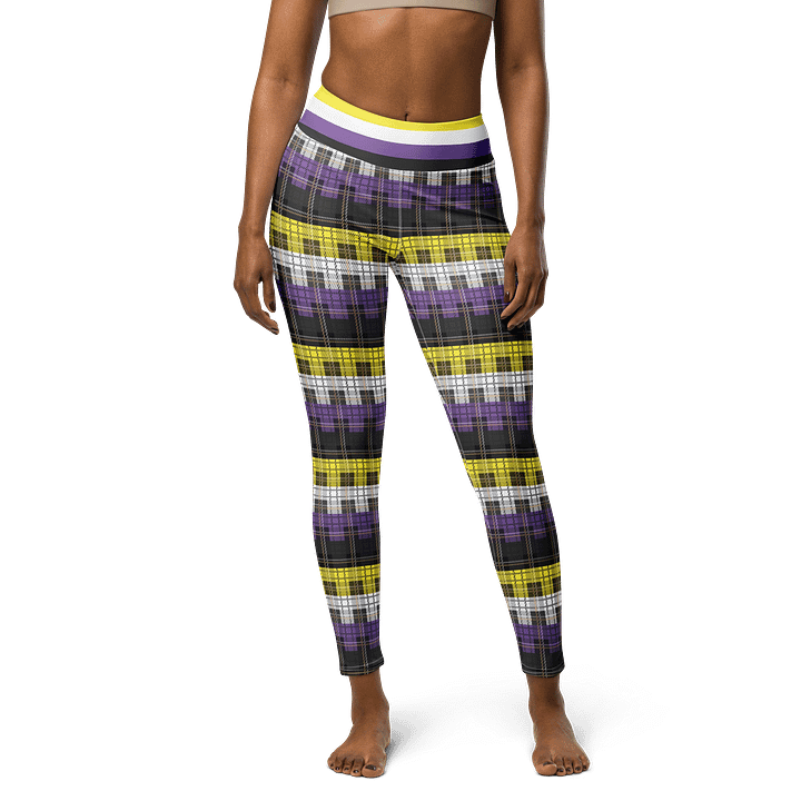 Non-binary Pride Plaid Leggings product image (1)