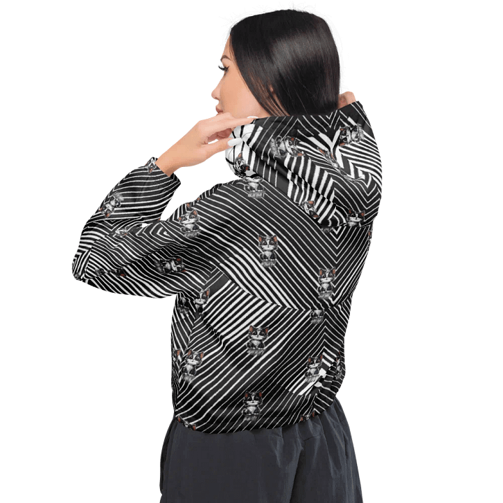 Buddy All-Over Print Women's Cropped Windbreaker product image (3)