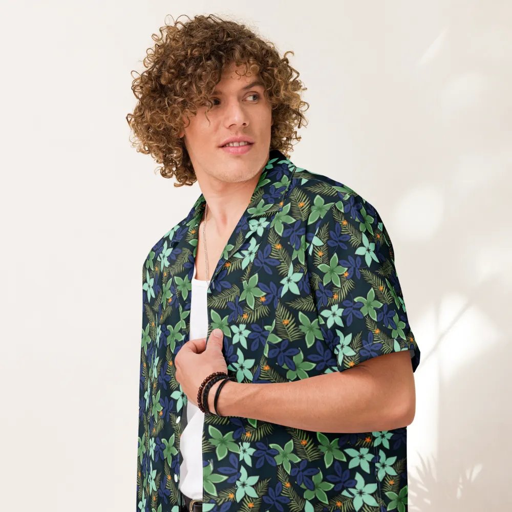 Midnight Tropical Floral Hawaiian Shirt product image (7)