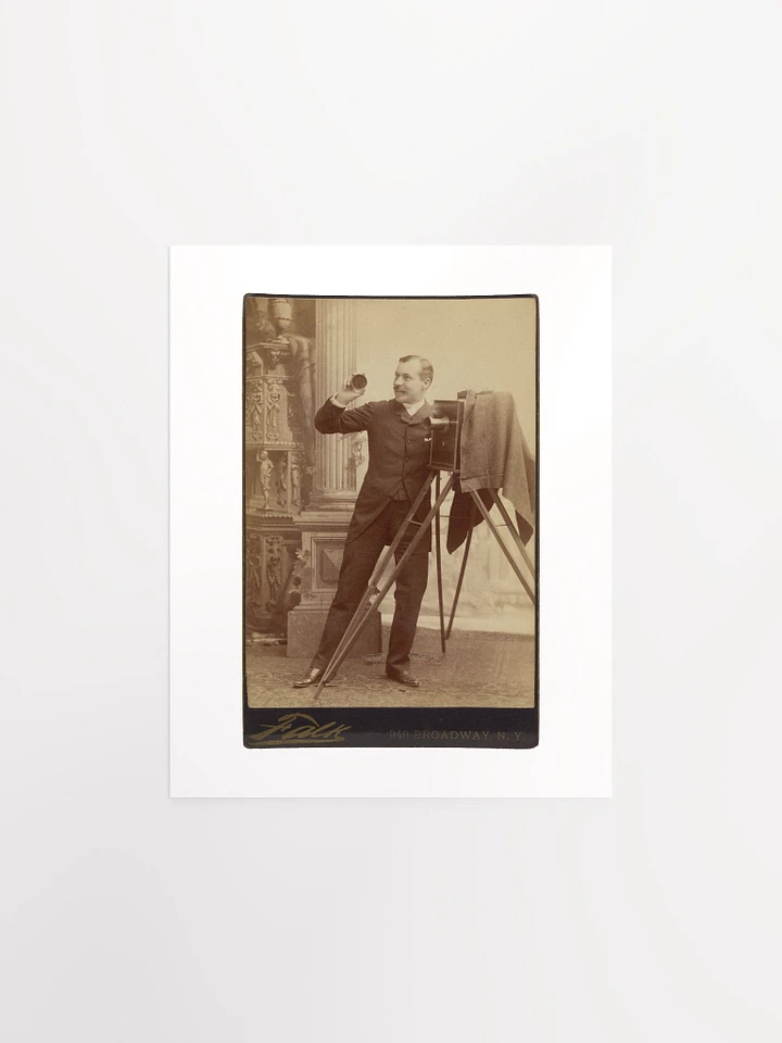 An Actor Posing with a Large-Format Camera By Benjamin J. Falk (c. 1885) - Print product image (1)
