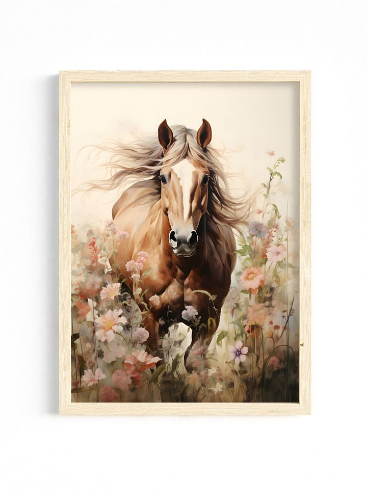 Watercolor Horse in Country Floral Fields product image (1)