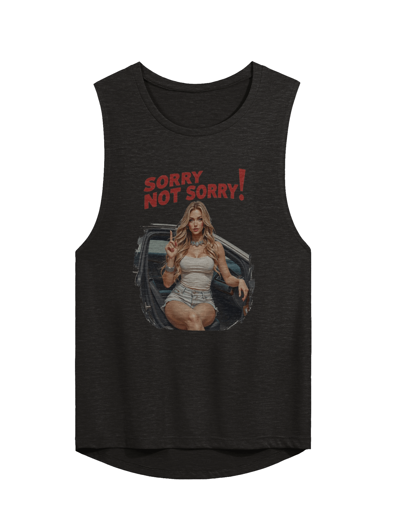 Sorry Not Sorry Flowy Muscle Tank product image (2)
