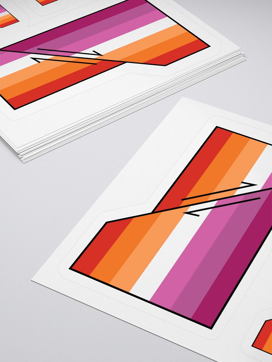 Faulted Pride Flags- Lesbian Sticker product image (4)