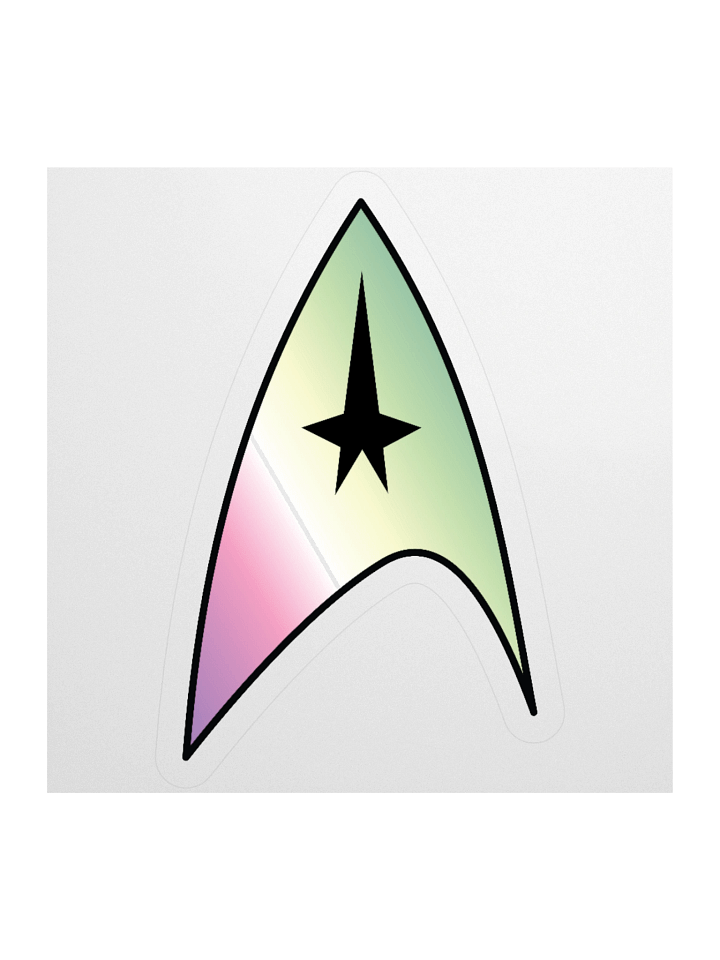 Genderfae Pride Gradient Starfleet Sticker product image (2)