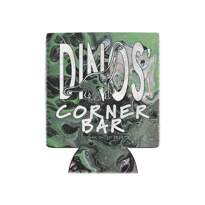 Dinos' Corner Bar Metallic Green Fluid Acrylic Coozie product image (1)