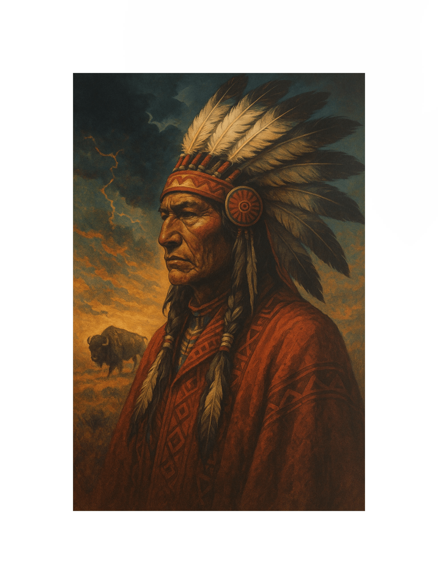 Poster “Chef amérindien & bisons” product image (12)