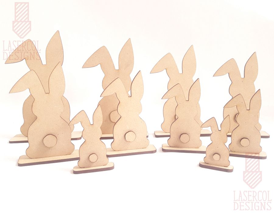Easter Bunny With Stand (Ten sizes) - Laser Cut Files product image (2)