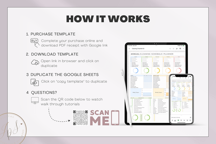 Comprehensive Cleaning Checklist Template - Google Sheets Template product image (6)