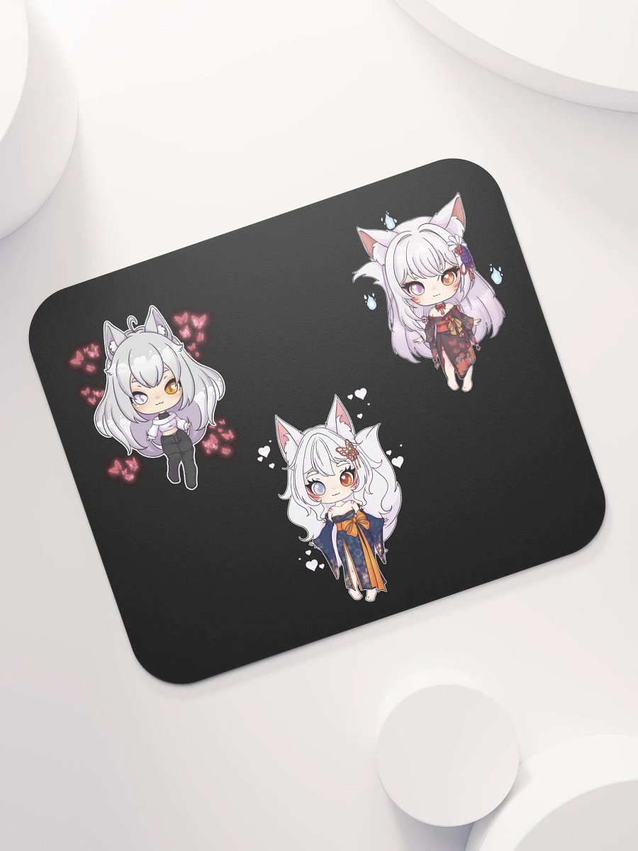 Chibi Fox Trio Mouse Pad product image (7)