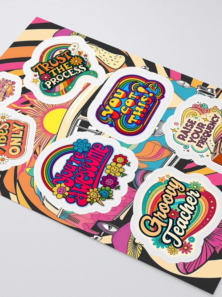 Positive Vibes Sticker Sheet - Retro Style product image (2)