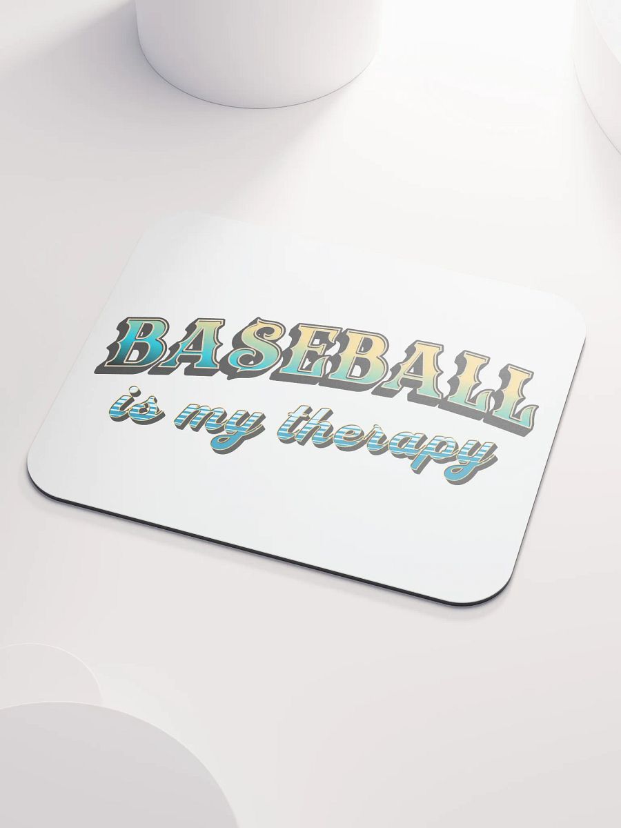 Baseball Is My Therapy Bliss Mouse Pad product image (3)