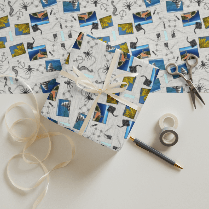 Sea style, Sea style Dalmacija summer, butterflies (photoshop by Dina R.) - Wrapping Paper Sheets (3) product image (4)