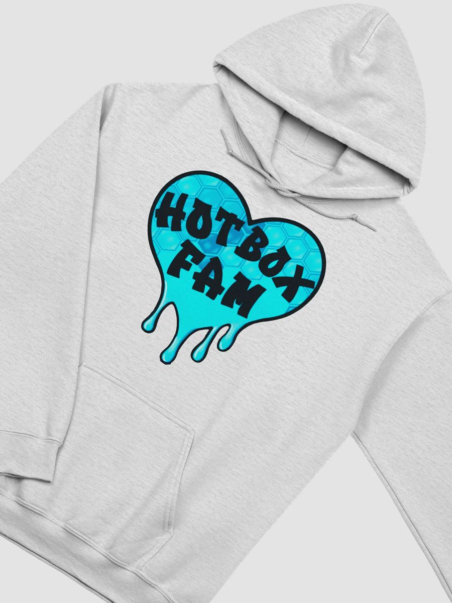 UNISEX HOT BOX FAM BRIGHT BLUE HONEY COMB LOGO HOODIE product image (29)