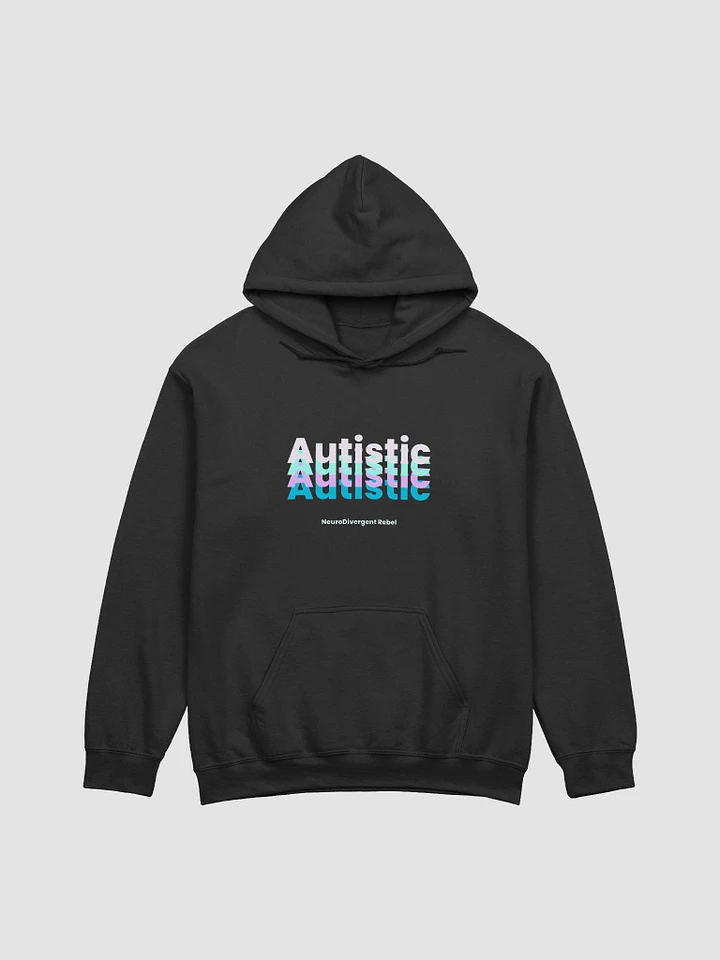 Autistic x4 (Lavender, Teal, Purple and Turquoise Words) Classic Unisex Hoodie product image (3)