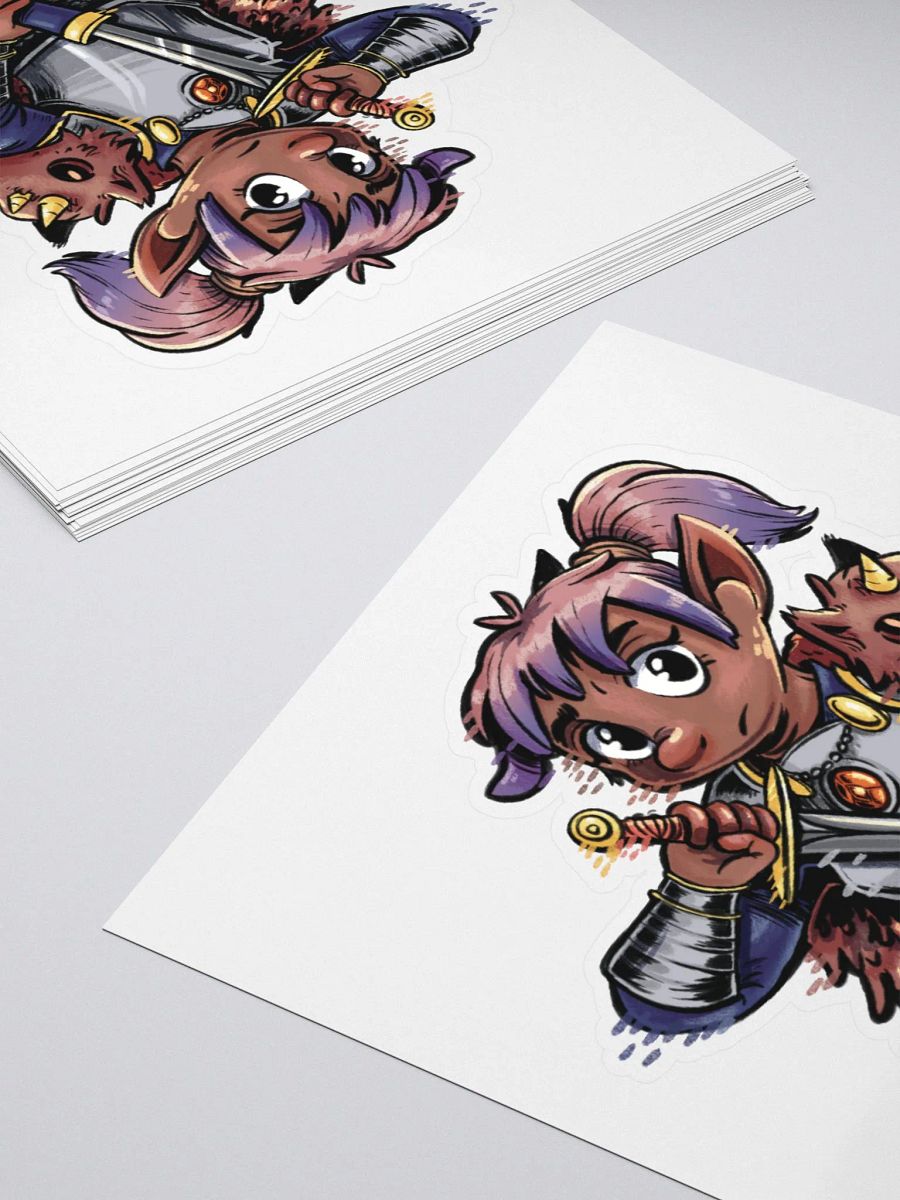 Gnome Paladin Sticker - Fantasy RPG Character Art Decal product image (4)