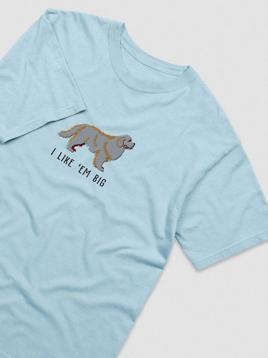 I Like 'Em Big T-Shirt(Embroidered) of a Newfoundland(Grey) product image (6)