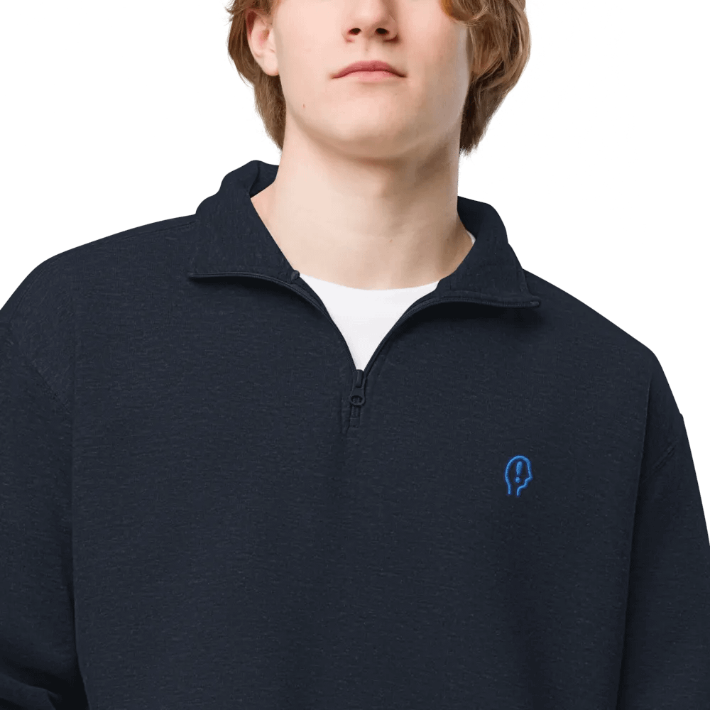 EXCLAIMING MENTALLY (electric design) embroidered quarter zip product image (15)