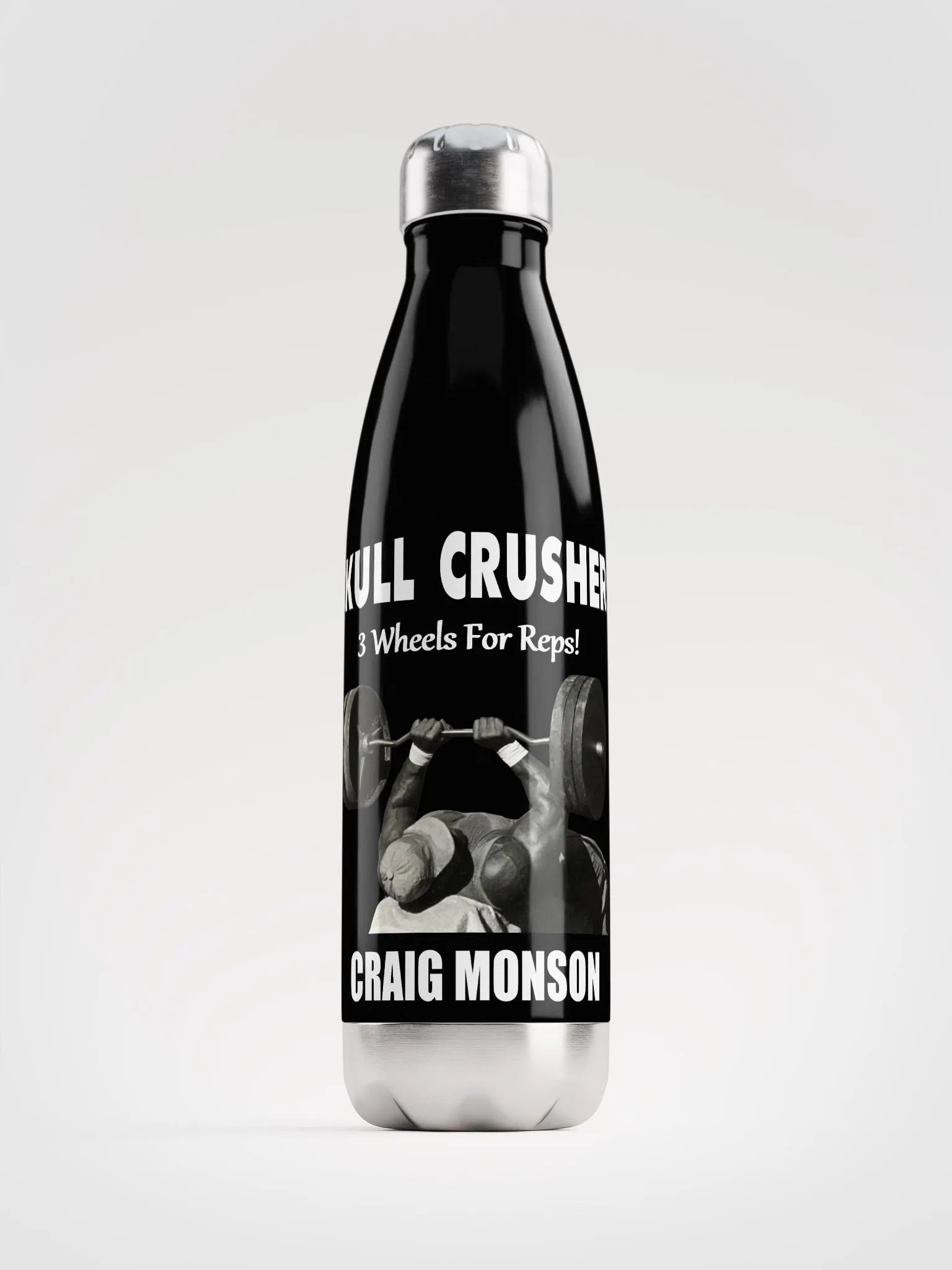 Craig Monson Three Wheels For Reps! Stainless Steele Water Bottle product image (1)