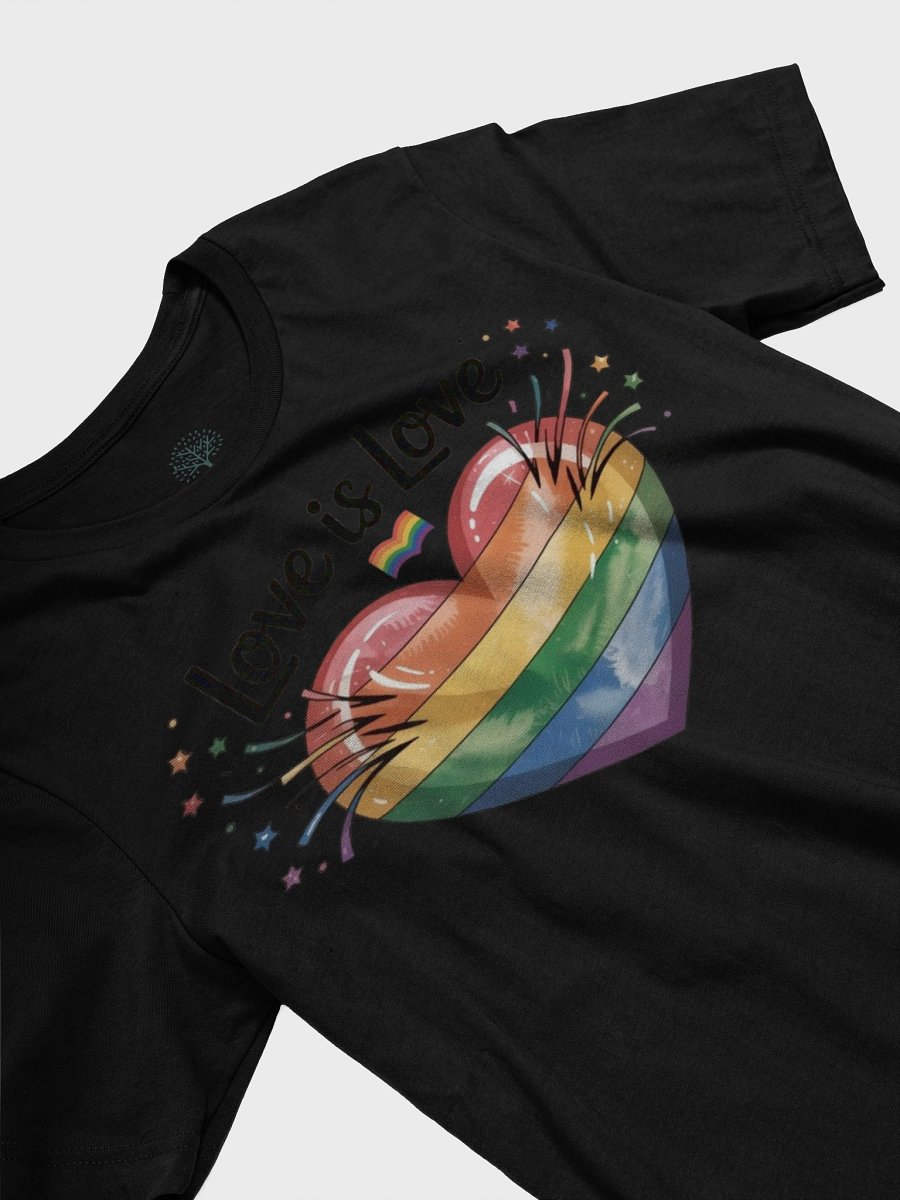 Unisex Pride T-Shirt - 'Love is Love' Rainbow Heart Design | Graphic Grove product image (3)