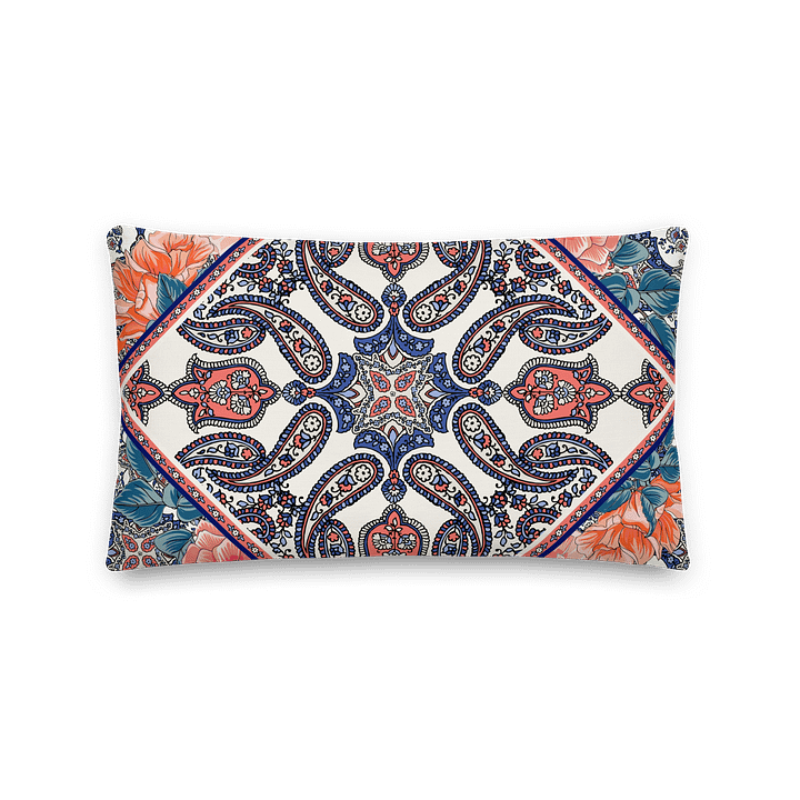 Boho Floral Paisley Throw Pillow product image (2)
