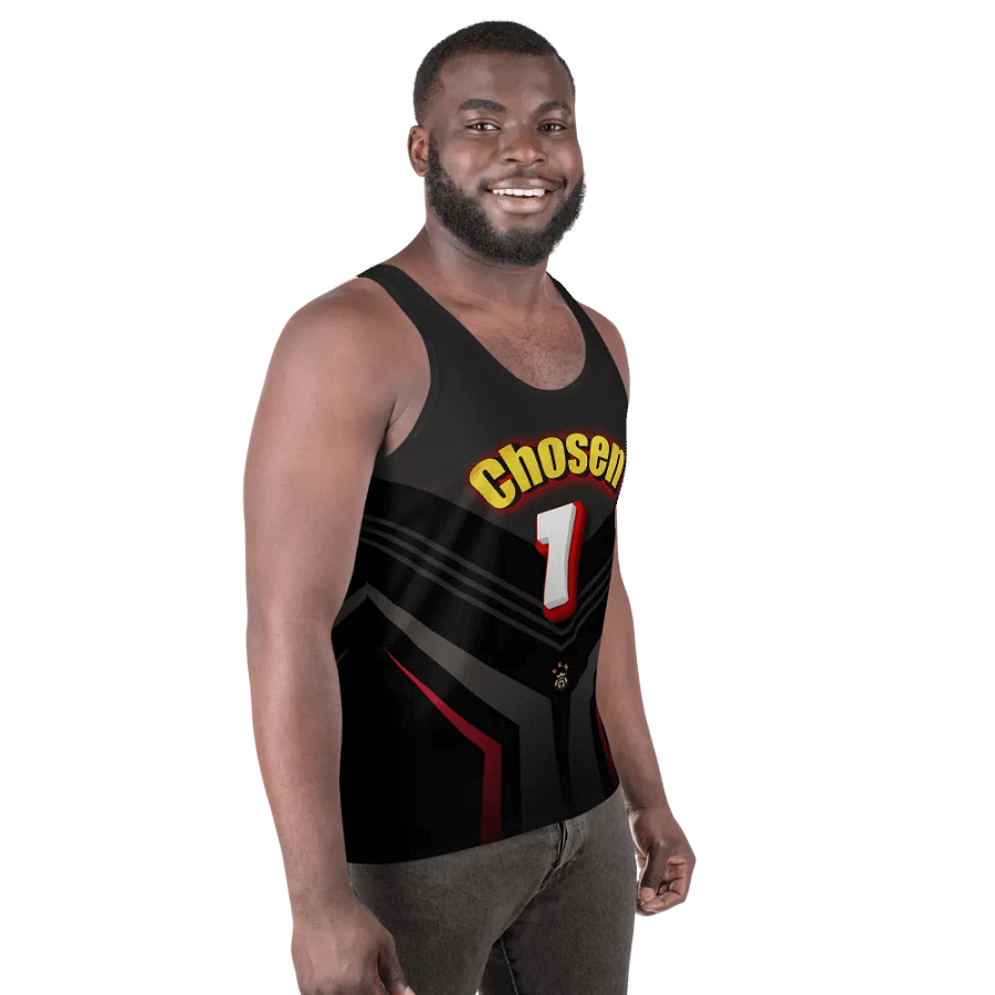 Chosen 1 Black and Red Men's Tank-top product image (4)