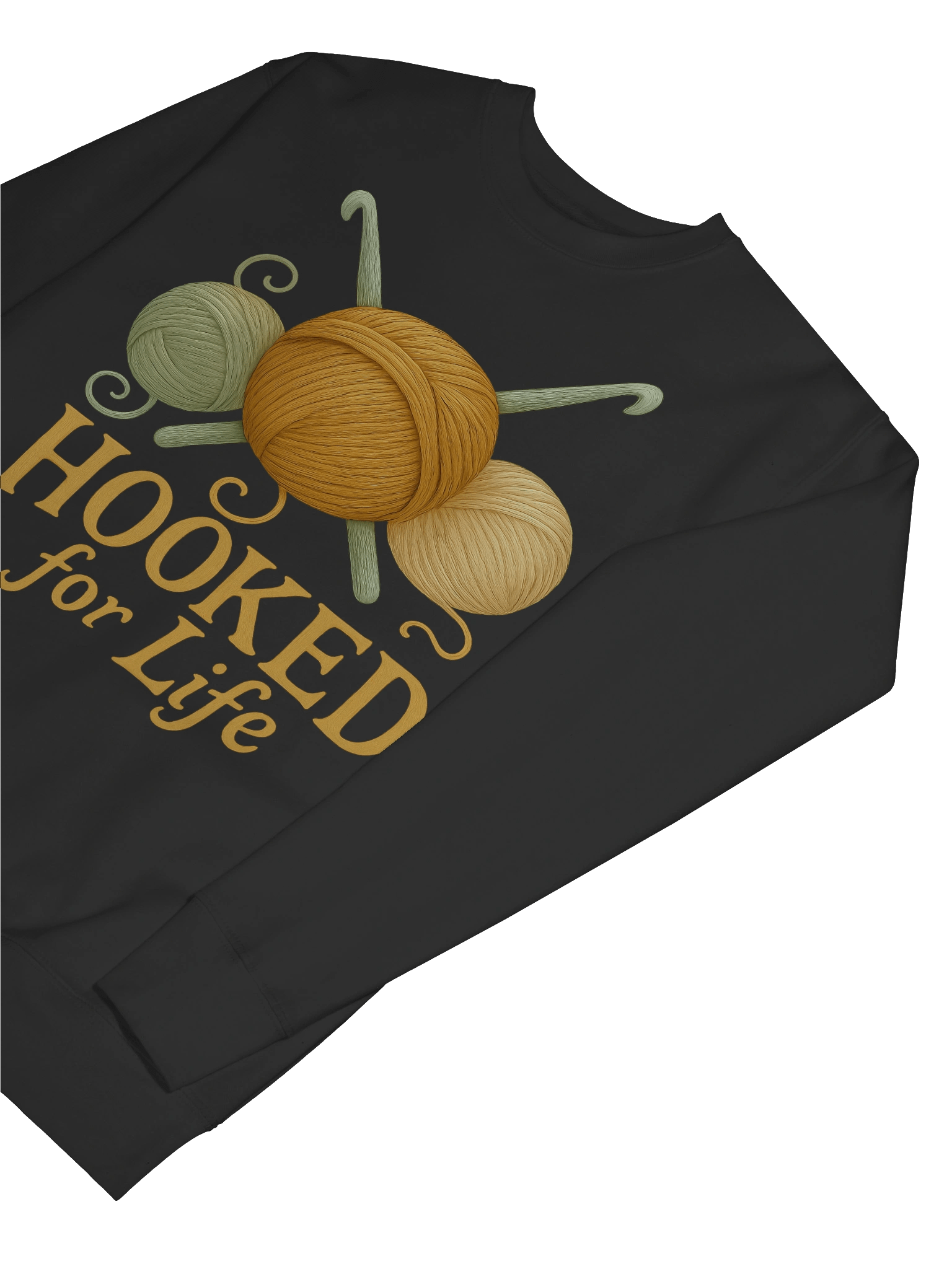Hooked for Life Sweatshirt - Funny Crochet Shirt Gift for Knitters & Yarn Lovers product image (26)