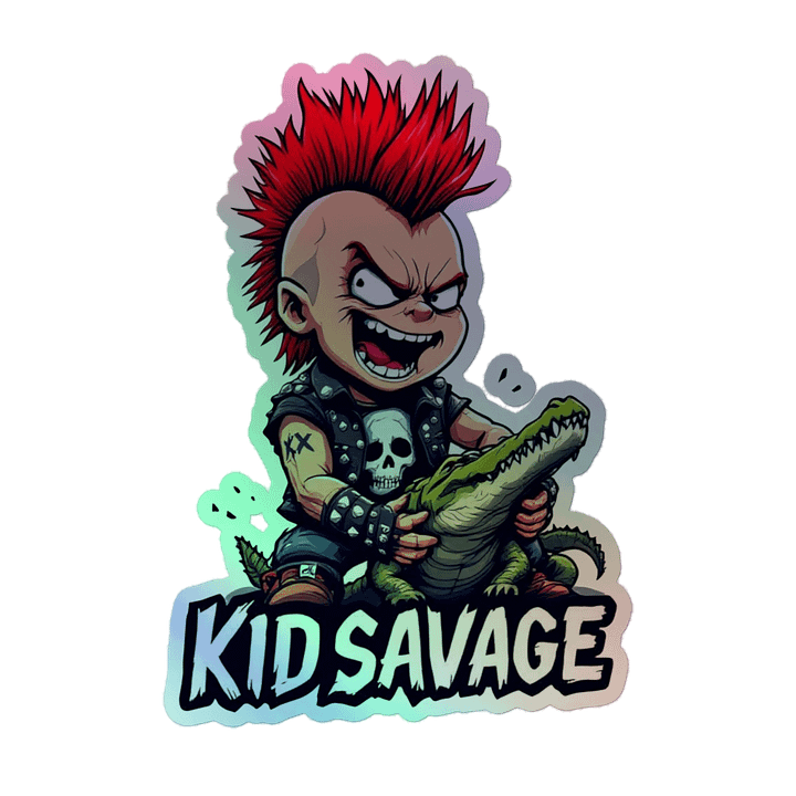 Kid Savage Gator Huntin Holographic Sticker product image (2)