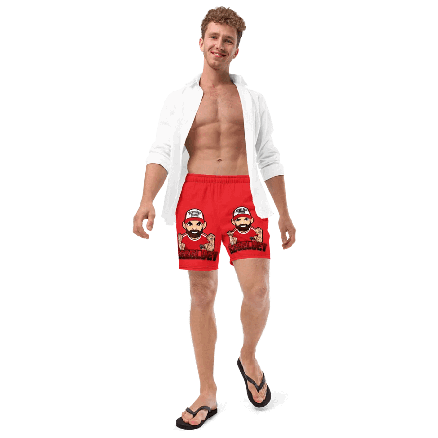 RebelDev red swim trunks product image (11)